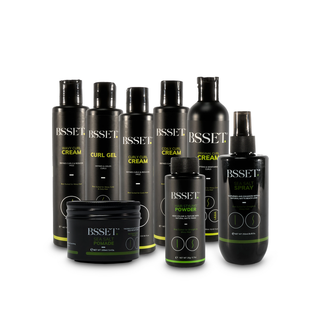 BSSET Ultimate Curl & Hair Styling Bundle - Complete Collection for Curl Definition, Volume & Texture
