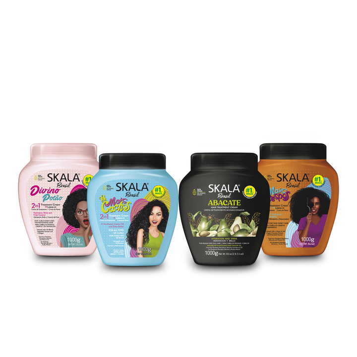Skala Expert Complete Curl & Hydration Bundle - Divino Potao, Mais Crespos, Mais Cachos & Abacate (4 x 1000 ml)