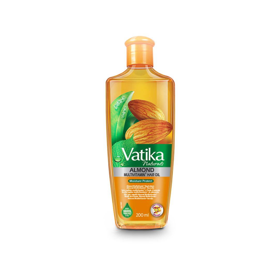 Vatika Naturals Almond Multivitamin Hair Oil - Moisture Protect (200 ml)