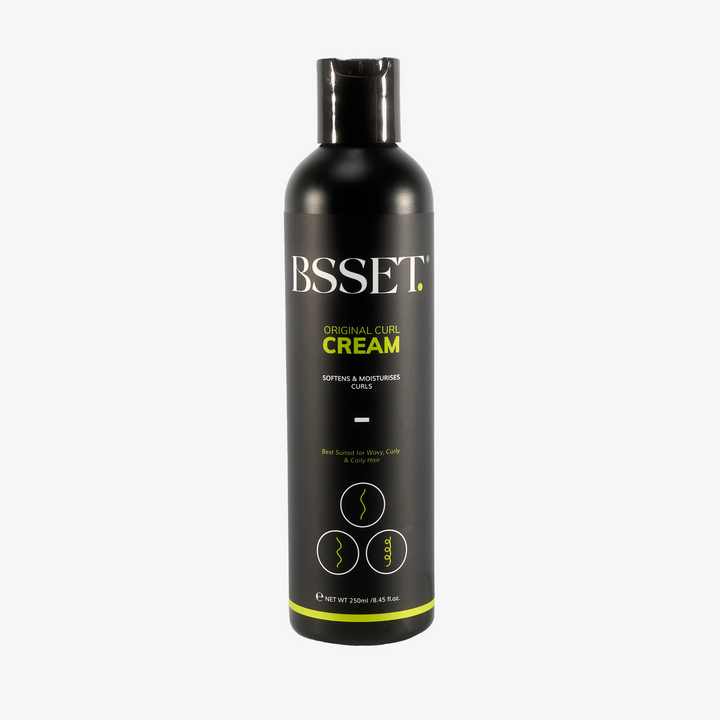 BSSET Original Curl Cream - Softens & Moisturises Curls, with Jamaican Black Castor Oil & Olive Oil (250 ml)