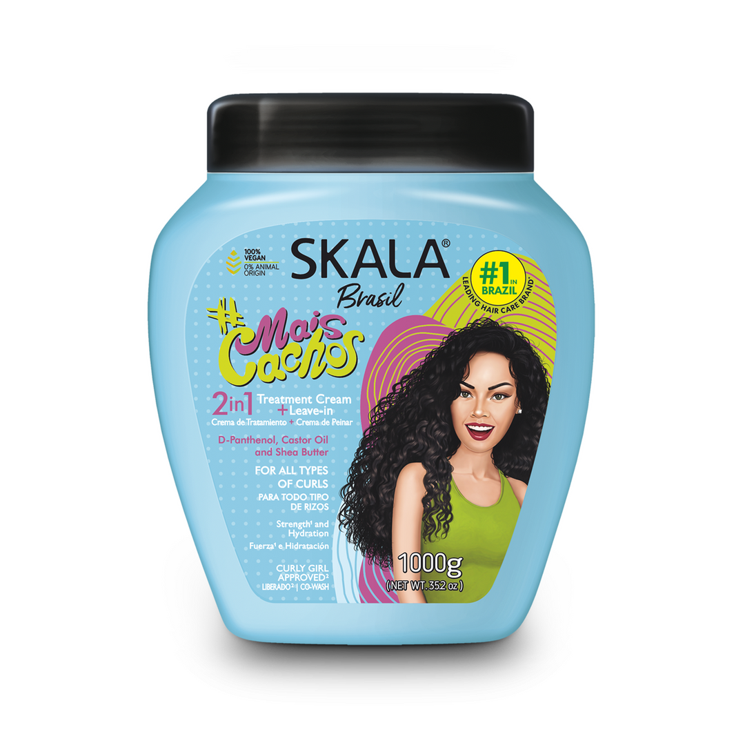 Skala Expert Mais Cachos 2-in-1 Conditioning Treatment Cream & Leave-In for Defined Curls (1000 ml)