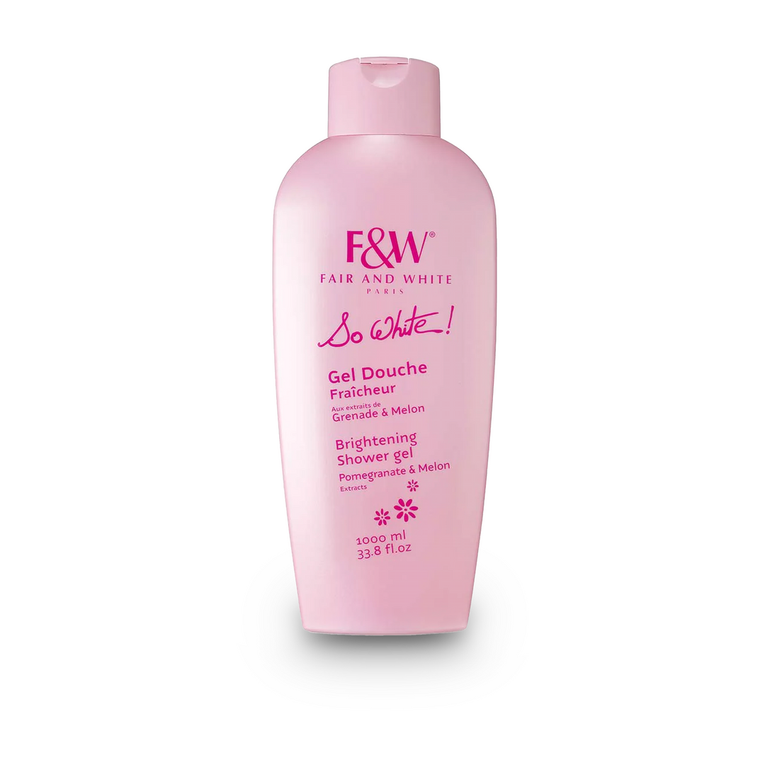 Fair & White Paris So White - Brightening Shower Gel with Pomegranate & Melon Extracts (1000 ml)