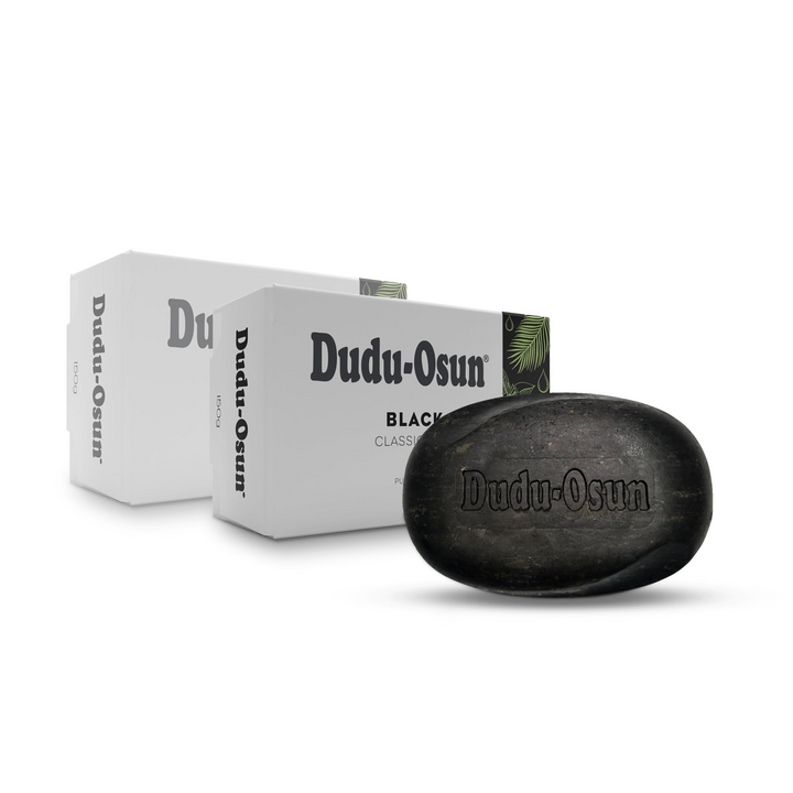 Dudu Osun African Black Soap Classic - Natural, with Shea Butter, Aloe Vera & Honey, Deep-Cleansing for Face & Body (150 g)