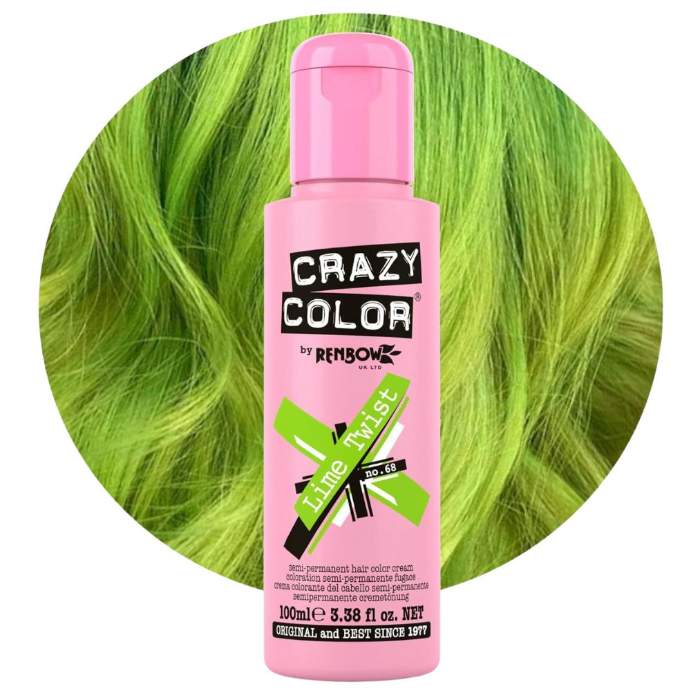 Crazy Color Semi-Permanent Hair Dye 100ml - 40 Vibrant Shades | Vegan, Cruelty-Free Bright Hair Color Cream | Sabina London