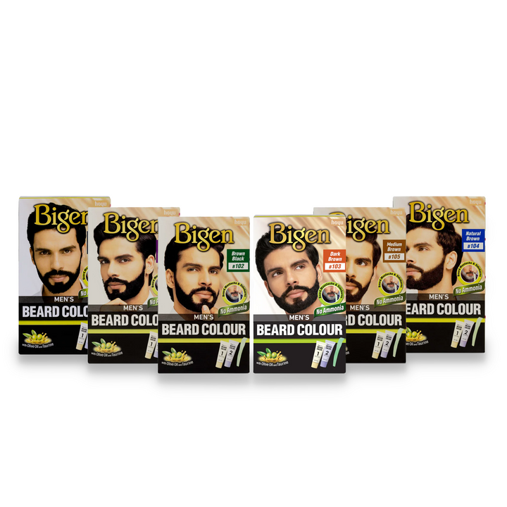 Bigen Men's Beard Colour B100-B105 - Ammonia-Free Permanent Beard Dye for Men with Taurine & Olive Oil (Fast-Touch Comb)