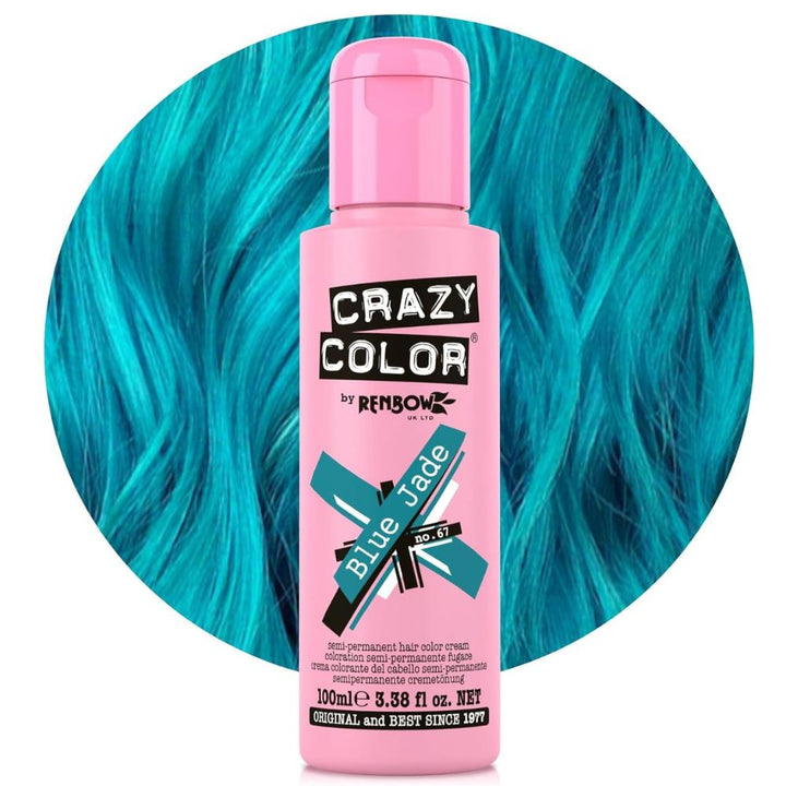 Crazy Color Semi-Permanent Hair Dye 100ml - 40 Vibrant Shades | Vegan, Cruelty-Free Bright Hair Color Cream | Sabina London