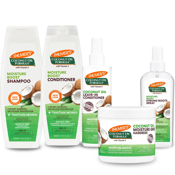 Palmer's Coconut Oil Formula Moisture Boost Collection – Complete Hair Care Bundle with Tahitian Monoi