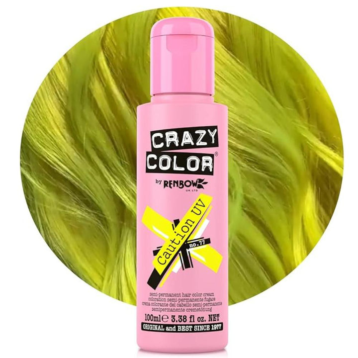 Crazy Color Semi-Permanent Hair Dye 100ml - 40 Vibrant Shades | Vegan, Cruelty-Free Bright Hair Color Cream | Sabina London