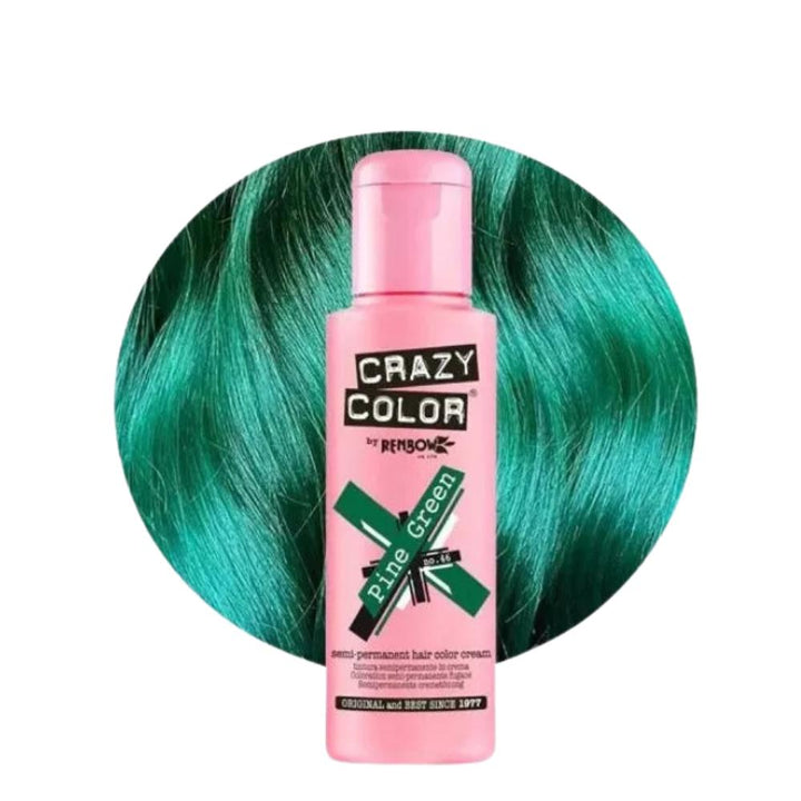 Crazy Color Semi-Permanent Hair Dye 100ml - 40 Vibrant Shades | Vegan, Cruelty-Free Bright Hair Color Cream | Sabina London