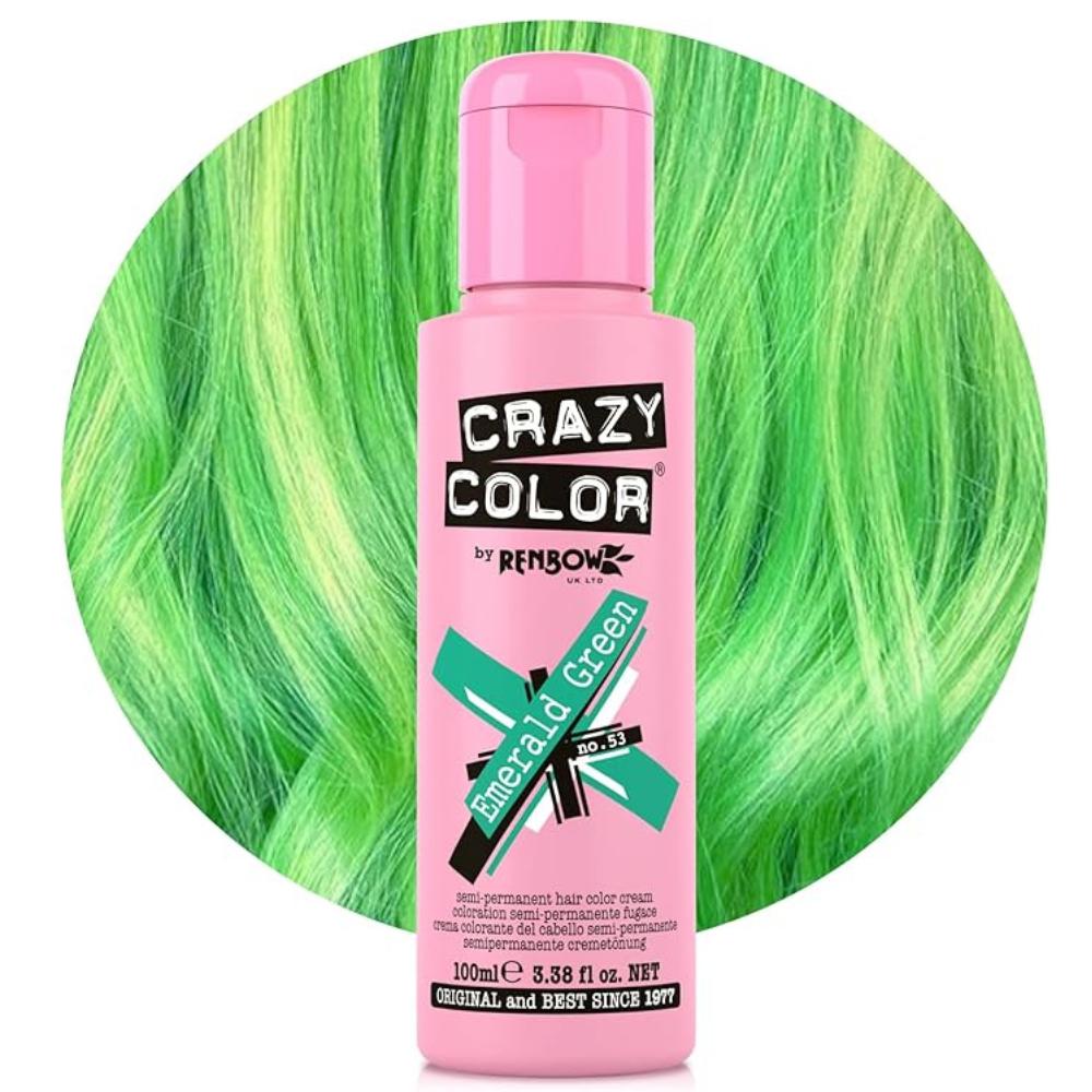 Crazy Color Semi-Permanent Hair Dye 100ml - 40 Vibrant Shades | Vegan, Cruelty-Free Bright Hair Color Cream | Sabina London