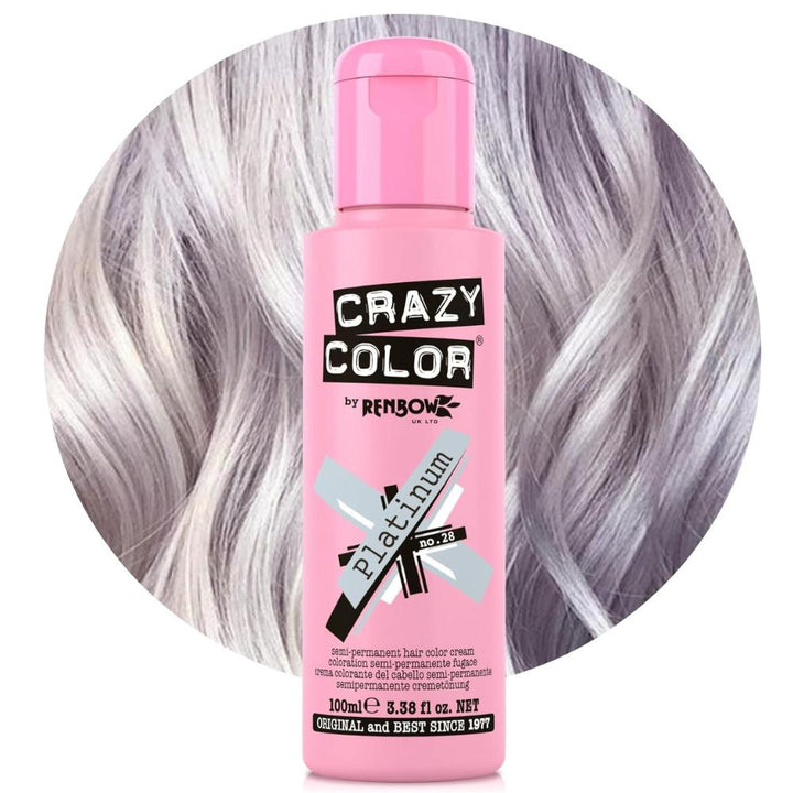 Crazy Color Semi-Permanent Hair Dye 100ml - 40 Vibrant Shades | Vegan, Cruelty-Free Bright Hair Color Cream | Sabina London