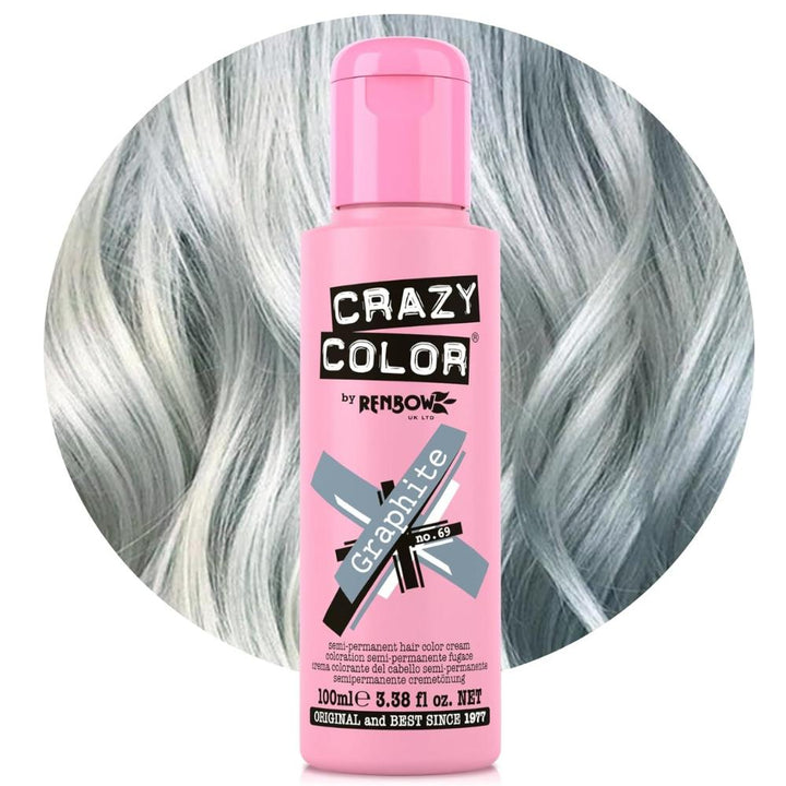 Crazy Color Semi-Permanent Hair Dye 100ml - 40 Vibrant Shades | Vegan, Cruelty-Free Bright Hair Color Cream | Sabina London