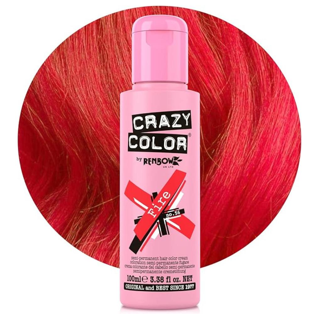 Crazy Color Semi-Permanent Hair Dye 100ml - 40 Vibrant Shades | Vegan, Cruelty-Free Bright Hair Color Cream | Sabina London