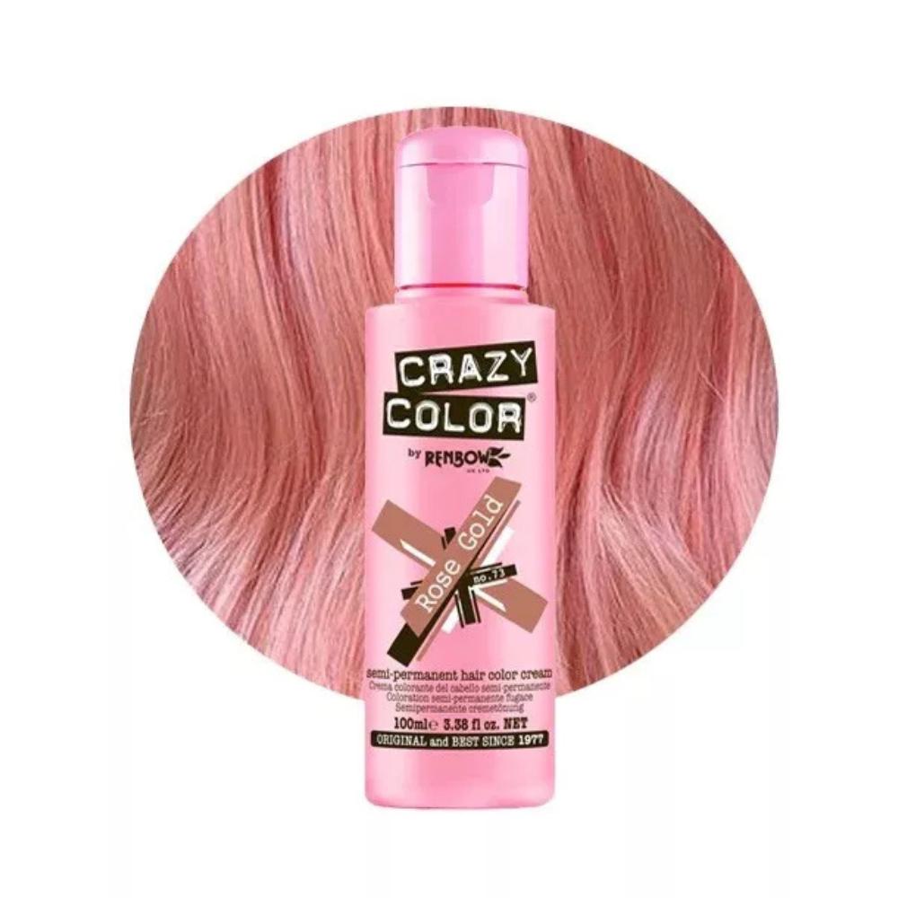 Crazy Color Semi-Permanent Hair Dye 100ml - 40 Vibrant Shades | Vegan, Cruelty-Free Bright Hair Color Cream | Sabina London