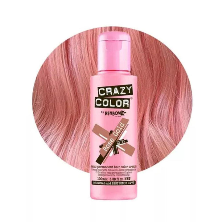 Crazy Color Semi-Permanent Hair Dye 100ml - 40 Vibrant Shades | Vegan, Cruelty-Free Bright Hair Color Cream | Sabina London