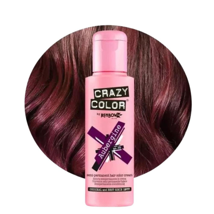 Crazy Color Semi-Permanent Hair Dye 100ml - 40 Vibrant Shades | Vegan, Cruelty-Free Bright Hair Color Cream | Sabina London