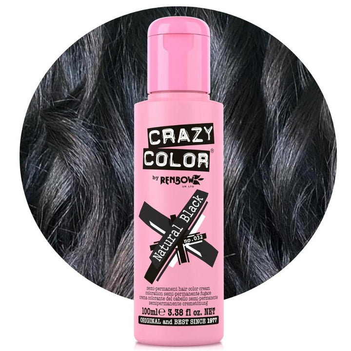 Crazy Color Semi-Permanent Hair Dye 100ml - 40 Vibrant Shades | Vegan, Cruelty-Free Bright Hair Color Cream | Sabina London