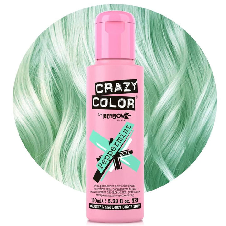 Crazy Color Semi-Permanent Hair Dye 100ml - 40 Vibrant Shades | Vegan, Cruelty-Free Bright Hair Color Cream | Sabina London