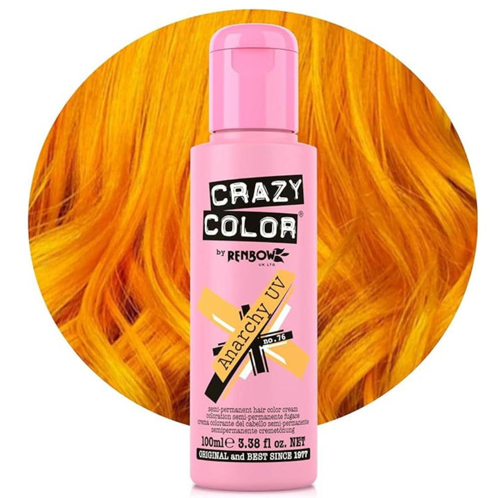 Crazy Color Semi-Permanent Hair Dye 100ml - 40 Vibrant Shades | Vegan, Cruelty-Free Bright Hair Color Cream | Sabina London