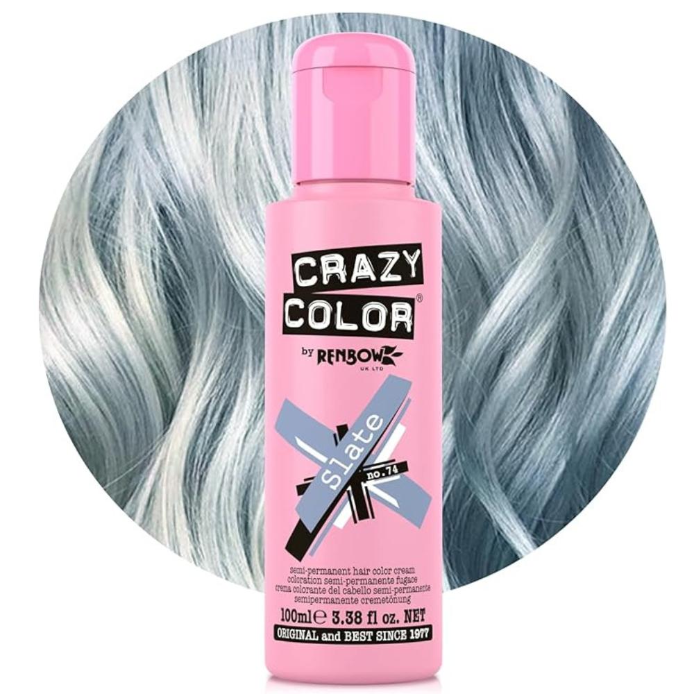 Crazy Color Semi-Permanent Hair Dye 100ml - 40 Vibrant Shades | Vegan, Cruelty-Free Bright Hair Color Cream | Sabina London