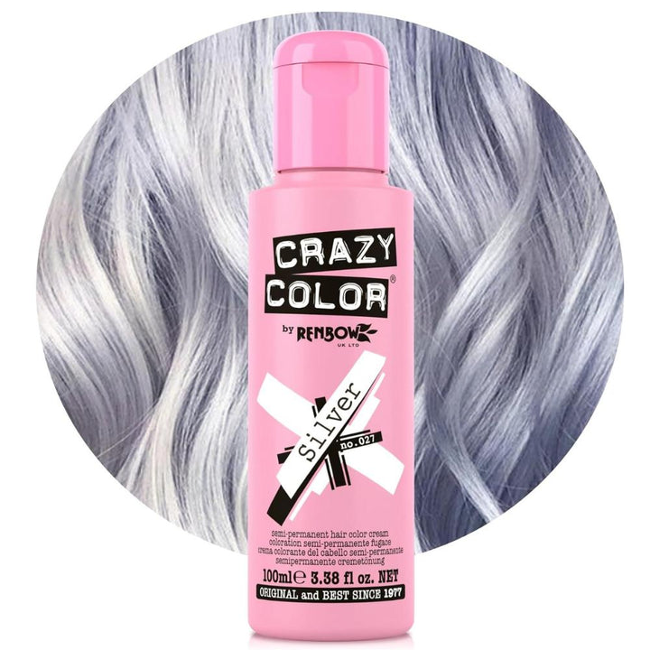 Crazy Color Semi-Permanent Hair Dye 100ml - 40 Vibrant Shades | Vegan, Cruelty-Free Bright Hair Color Cream | Sabina London