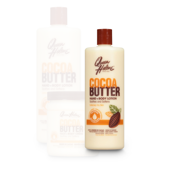 Queen Helene Cocoa Butter Crème & Lotion Bundle - Complete Hydration Set