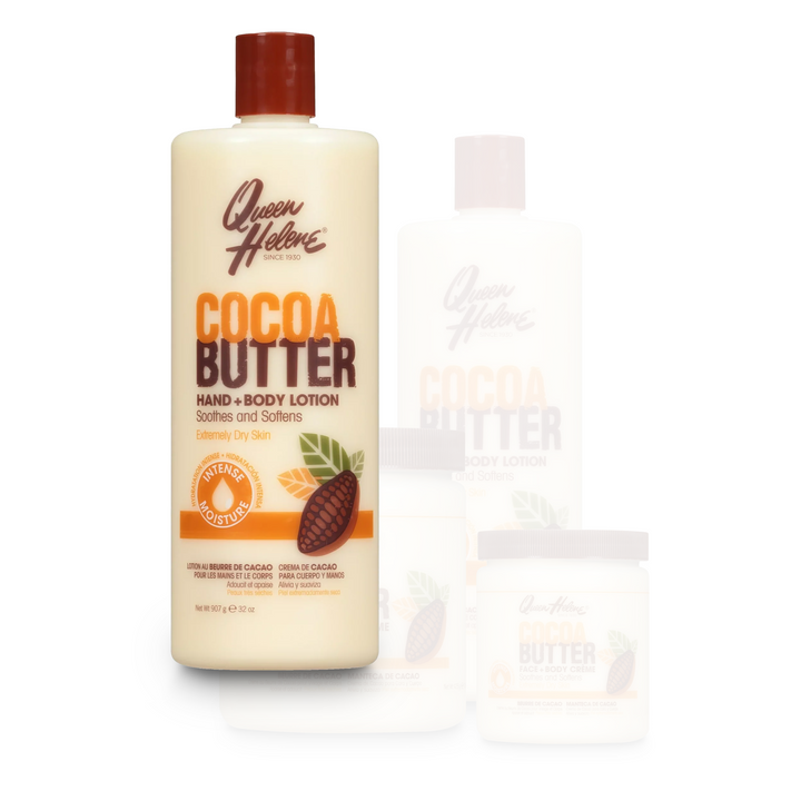 Queen Helene Cocoa Butter Crème & Lotion Bundle - Complete Hydration Set