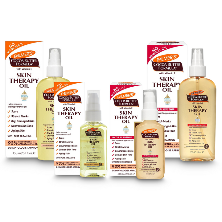 Palmer's Cocoa Butter Formula Skin Therapy Oil with Vitamin E & Rosehip for Scars & Stretch Marks Bundle
