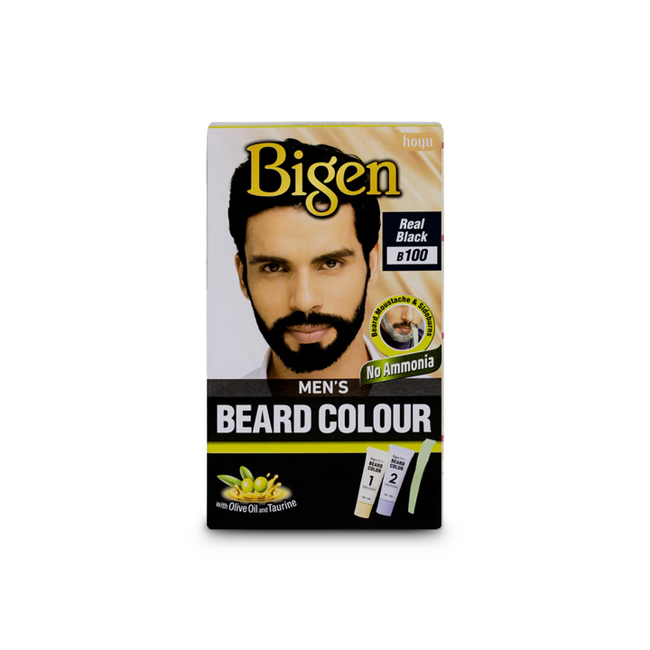 Bigen Men's Beard Colour B100-B105 - Ammonia-Free Permanent Beard Dye for Men with Taurine & Olive Oil (Fast-Touch Comb)