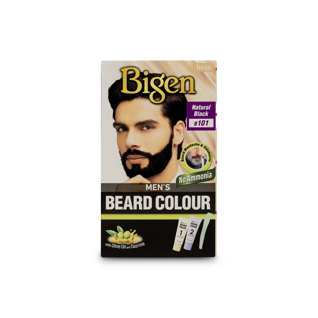 Bigen Men's Beard Colour B100-B105 - Ammonia-Free Permanent Beard Dye for Men with Taurine & Olive Oil (Fast-Touch Comb)
