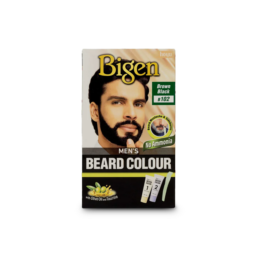 Bigen Men's Beard Colour B100-B105 - Ammonia-Free Permanent Beard Dye for Men with Taurine & Olive Oil (Fast-Touch Comb)