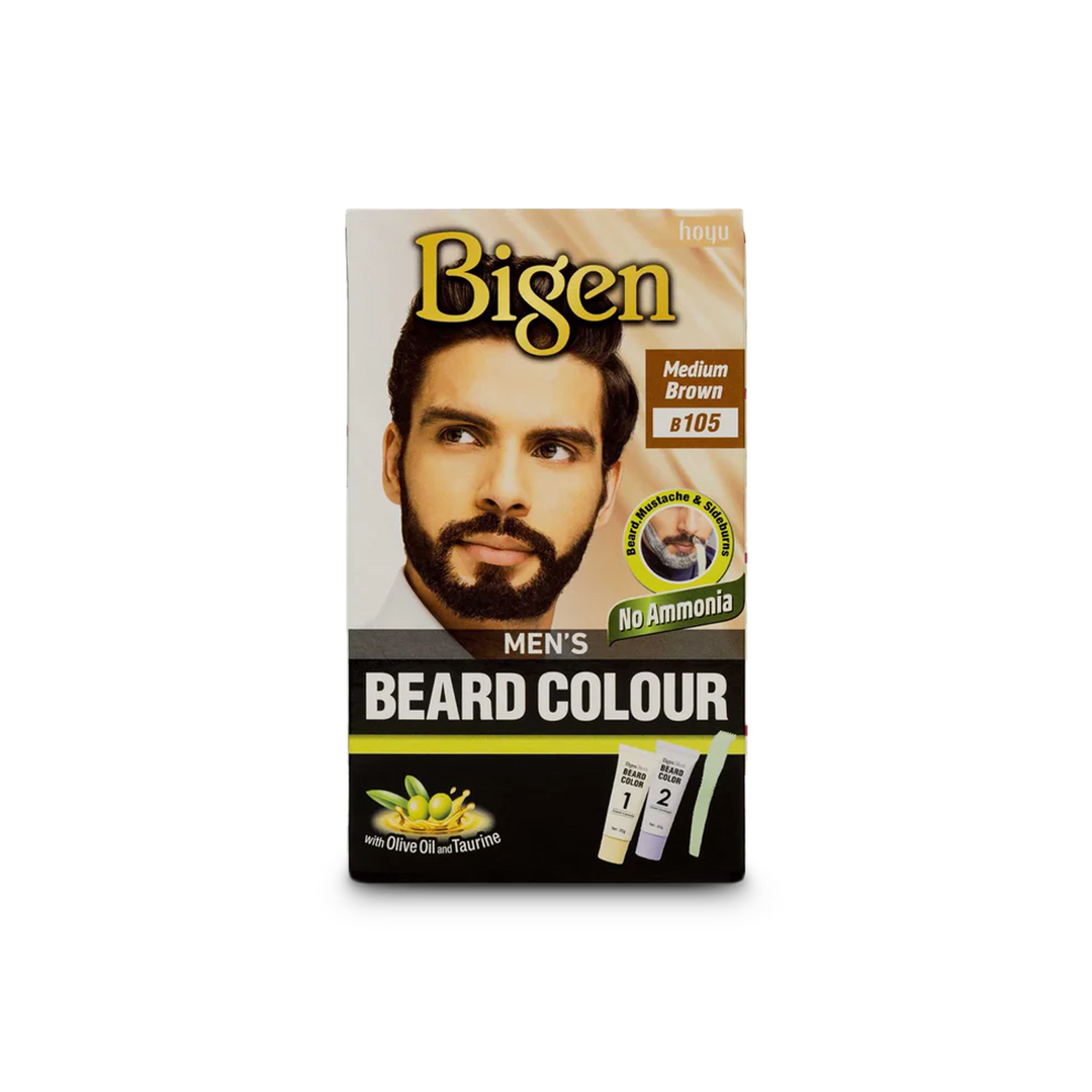 Bigen Men's Beard Colour B100-B105 - Ammonia-Free Permanent Beard Dye for Men with Taurine & Olive Oil (Fast-Touch Comb)