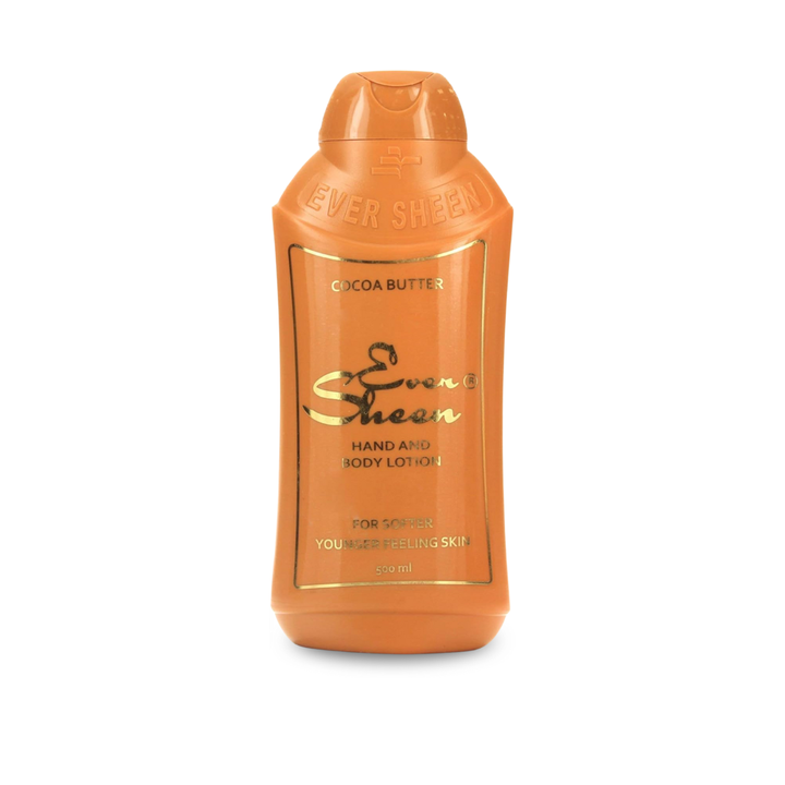 Ever Sheen Cocoa Butter Skin Care Bundle - Hand and Body Lotion, Creme, and Beauty Soap for Softer, Younger-Feeling Skin