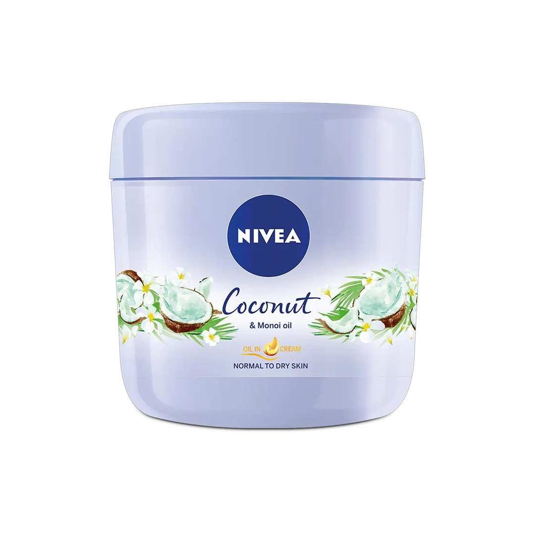 NIVEA Oil in Lotion & Cream - Coconut & Monoi Oil for 24h Deep Moisture (400 ml)