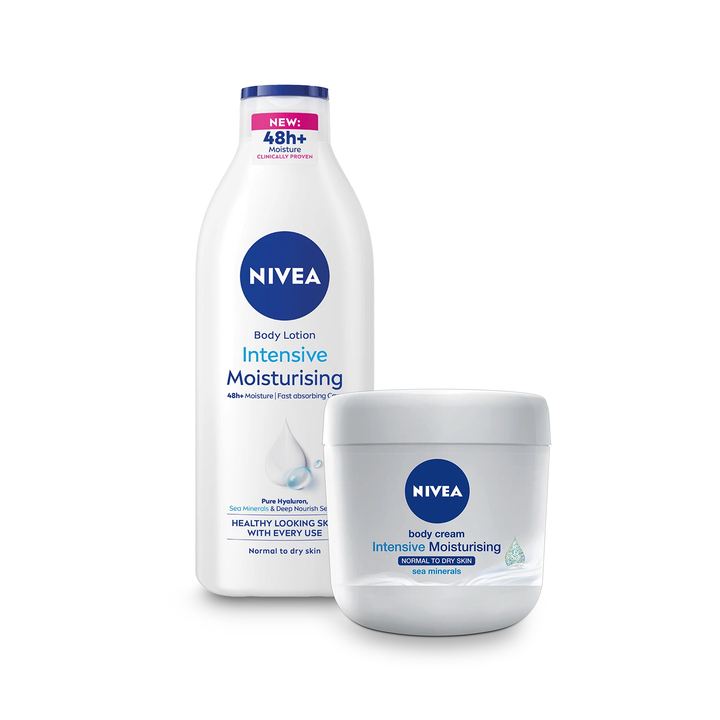 NIVEA Intensive Moisture - Body Lotion & Cream with Sea Minerals & Hydra IQ for Normal to Dry Skin