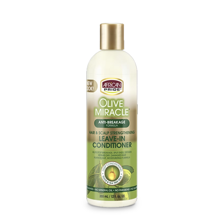 African Pride Olive Miracle Scalp Strengthening Leave‑In Conditioner | Sabina London