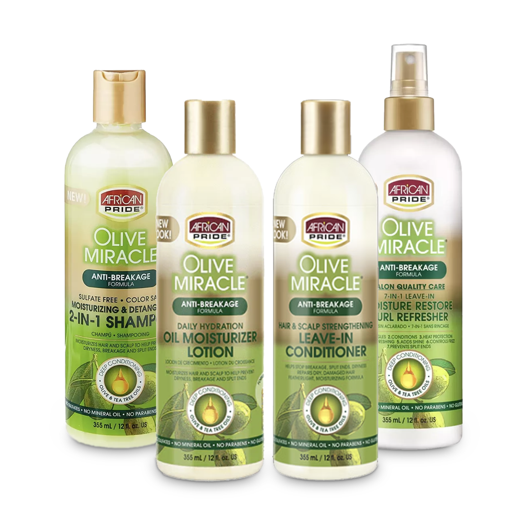 African Pride Olive Miracle, Full Haircare Set | Sabina London
