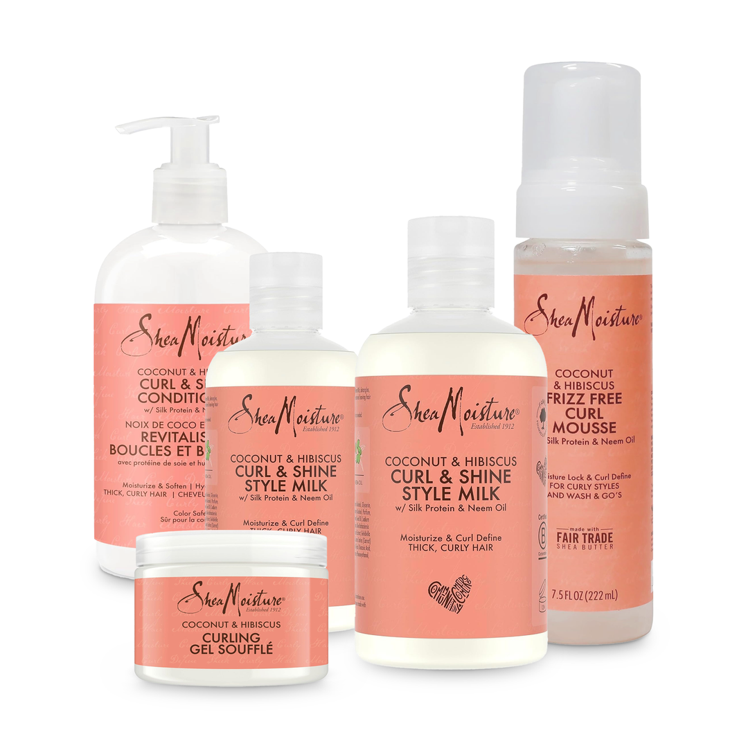 Shea Moisture Coconut & Hibiscus Curl Care Bundle (5‑Piece) – Luxe Curl Hydration | Sabina London