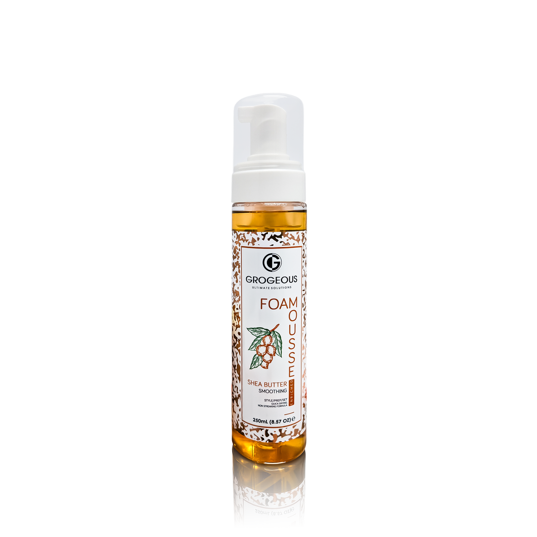 Grogeous Shea Butter Smoothing Hair Foam - Frizz Control & Soft Definition