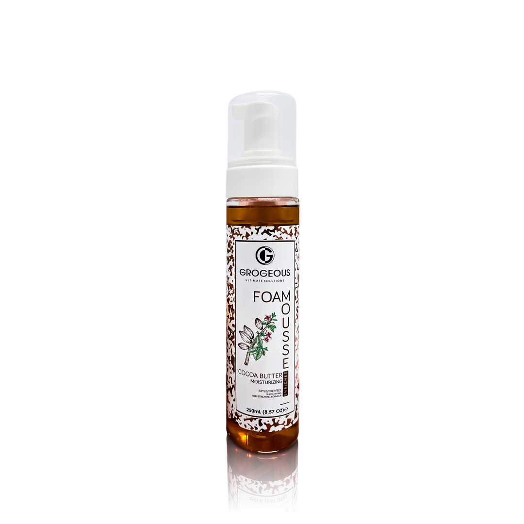Grogeous Cocoa Butter Moisturizing Hair Foam Mousse - Hydrating & Silky Soft Finish