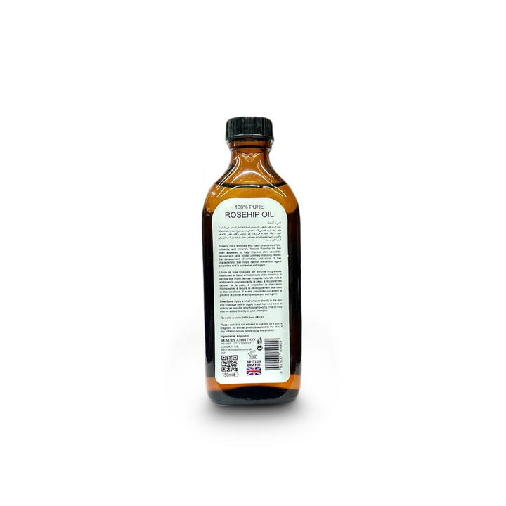 Beauty Ambition Rosehip Oil - Rejuvenating Skin & Hair Elixir (150 ml) | Sabina London