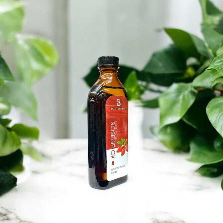 Beauty Ambition Rosehip Oil - Rejuvenating Skin & Hair Elixir (150 ml) | Sabina London