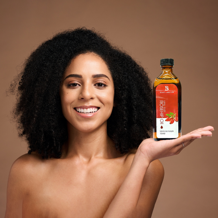 Beauty Ambition Rosehip Oil - Rejuvenating Skin & Hair Elixir (150 ml) | Sabina London