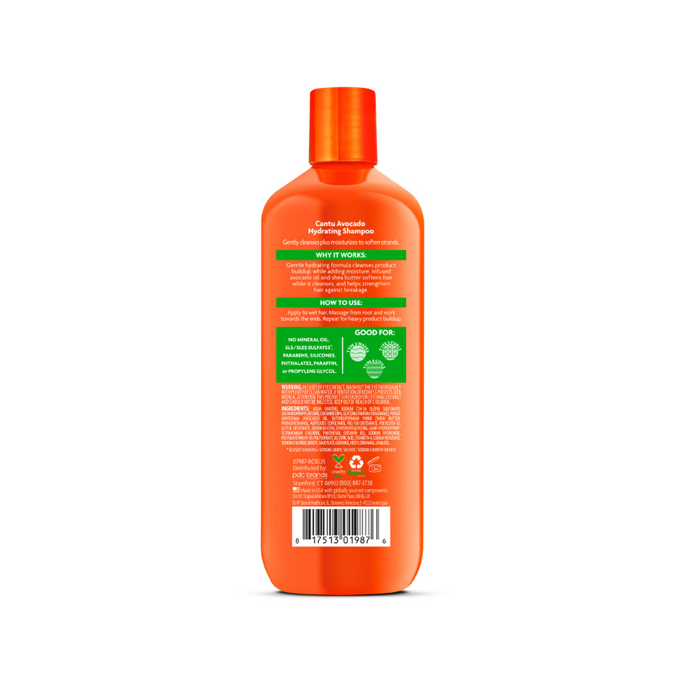 Cantu Avocado Hydrating Shampoo for Moisture-Rich Curls (400 ml)