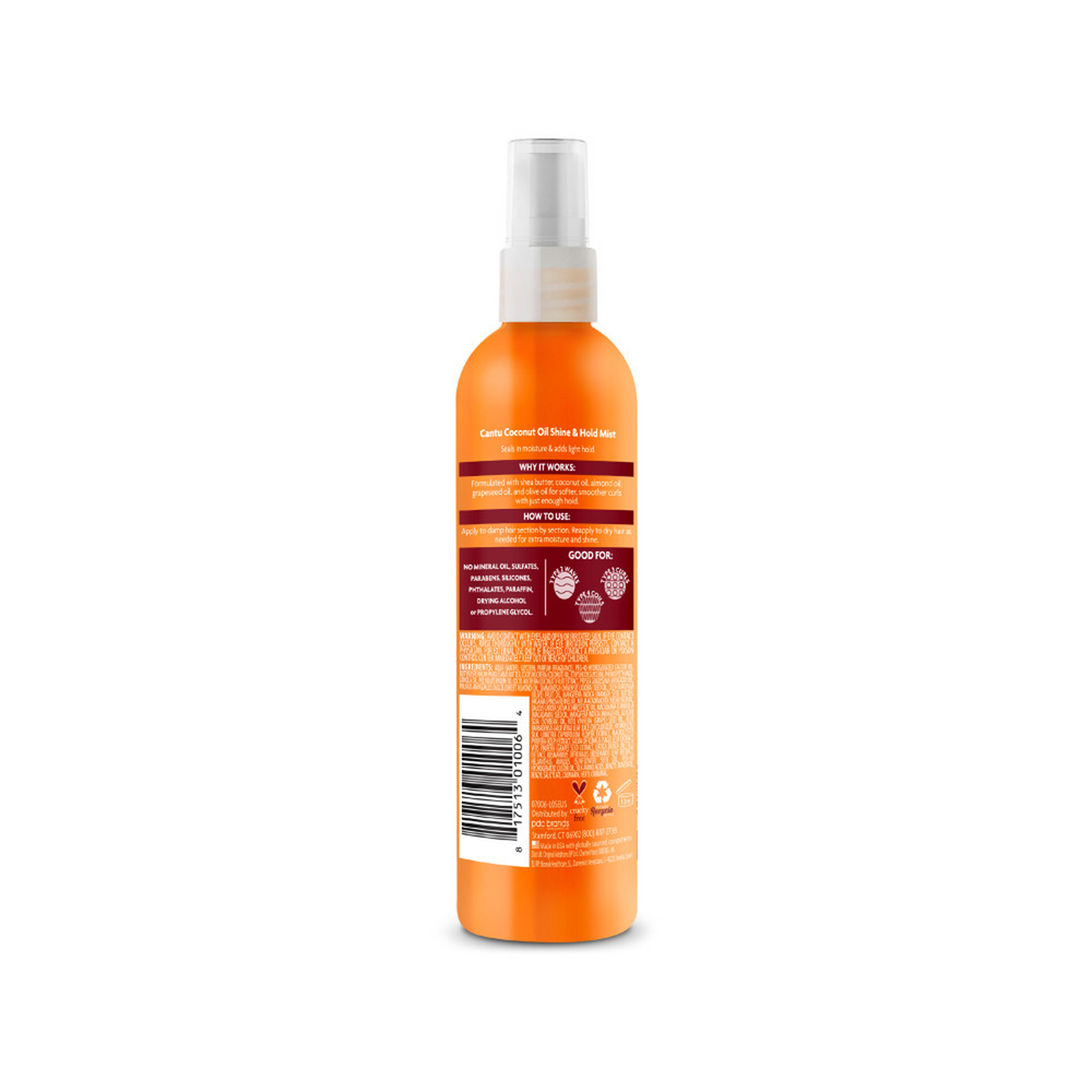 Cantu Coconut Oil Shine & Hold Mist - Moisture, Shine & Frizz Control