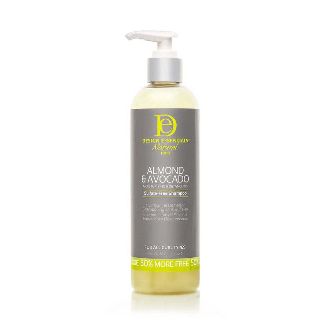 Design Essentials Almond & Avocado - Moisturizing & Detangling Sulfate-Free Shampoo (356 ml)