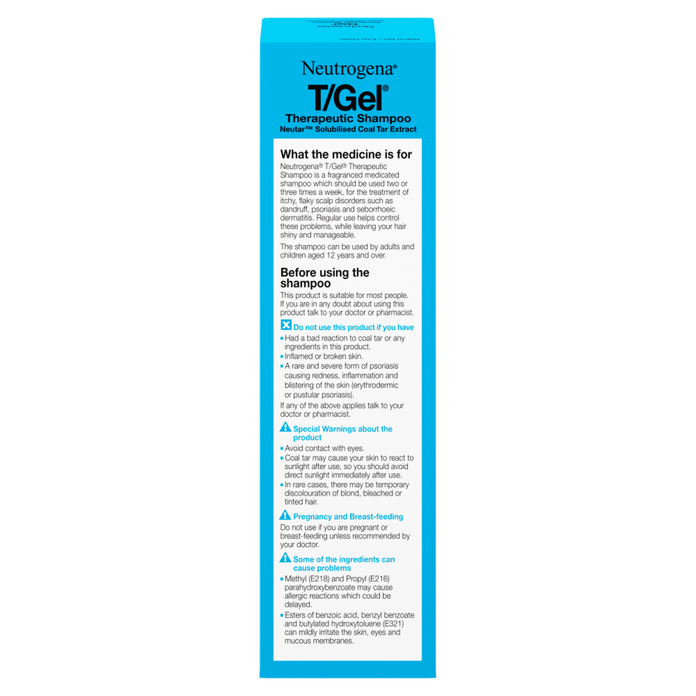 Neutrogena T-Gel - Therapeutic Shampoo with Coal Tar Extract (250 ml)