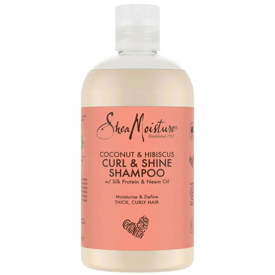 SheaMoisture Coconut & Hibiscus - Curl & Shine Shampoo with Silk Protein & Neem Oil (237 ml)