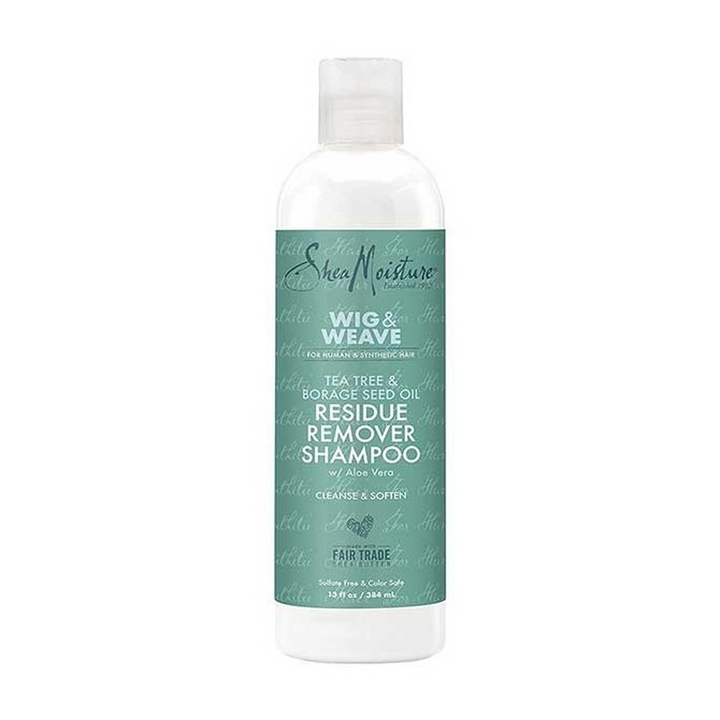 SheaMoisture Tea Tree & Borage Seed Oil - Residue Remover Shampoo with Aloe - For Wigs & Weaves (384 ml)