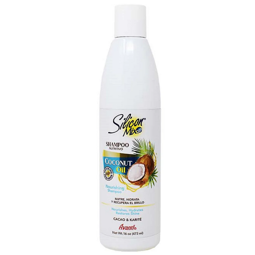 Silicon Mix Nutritive Coconut Oil Shampoo - with Cocoa & Shea Butter - Nourishes & Restores Shine (473 ml)